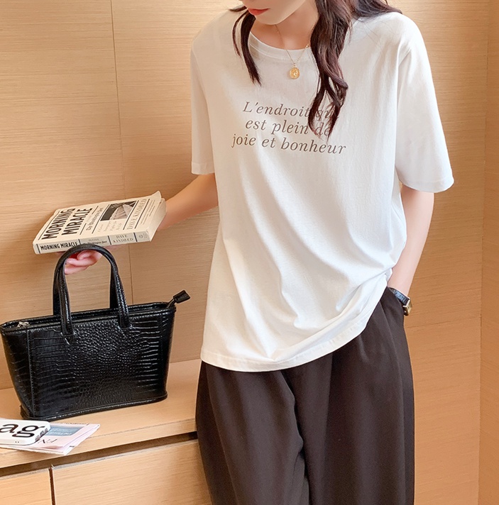 Printing Korean style tops thin T-shirt for women