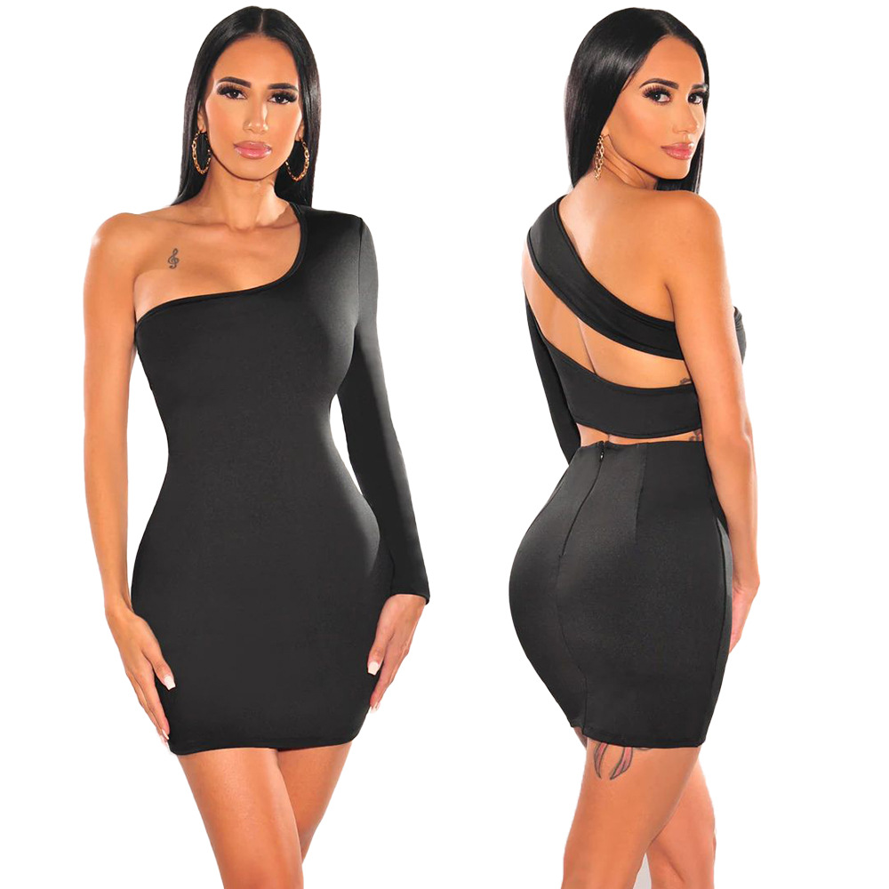 Sexy package hip dress wrapped chest T-back for women