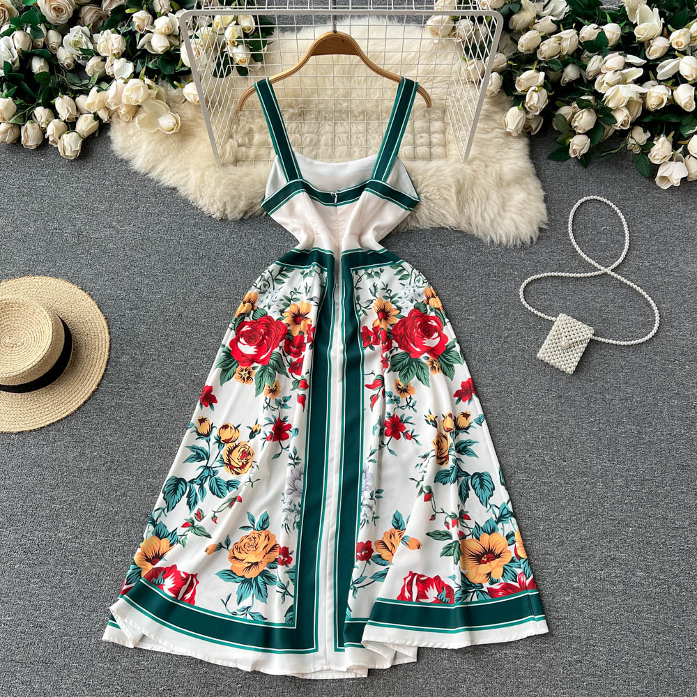 France style strapless strap dress beautiful dress for women