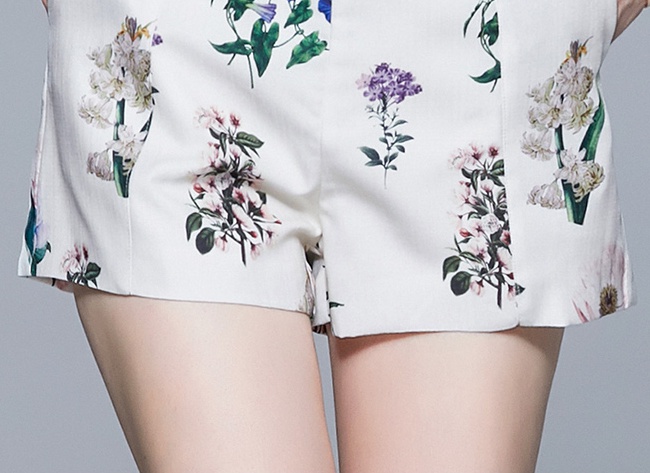 Summer light shorts printing shirt a set for women