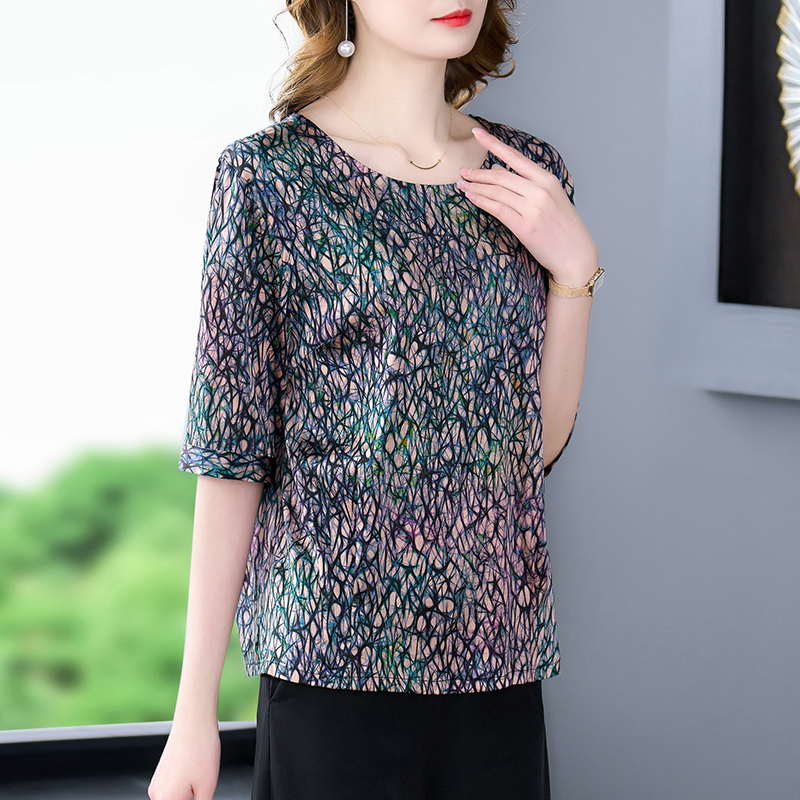 Silk real silk tops fashion satin shirt for women