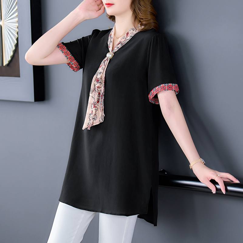 Streamer long tops Western style shirt for women