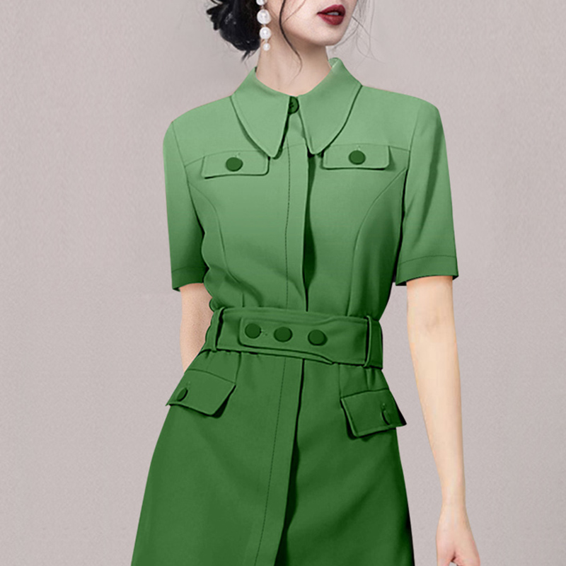 Gradient green dress