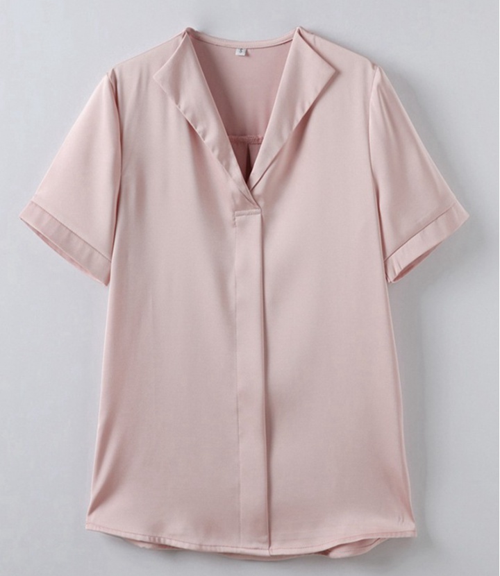Profession V-neck pullover summer pure shirt for women