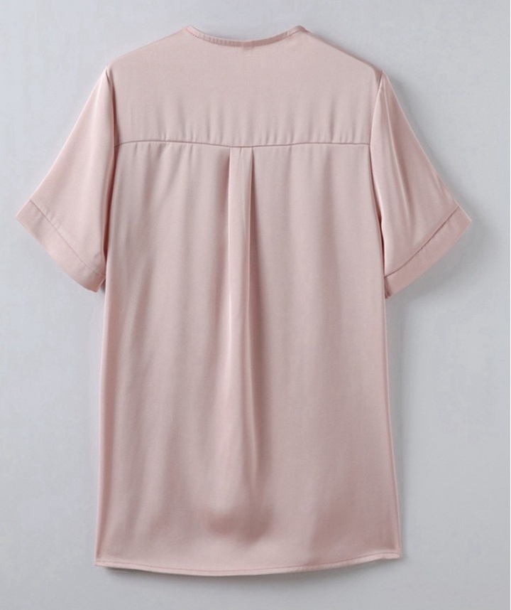 Profession V-neck pullover summer pure shirt for women