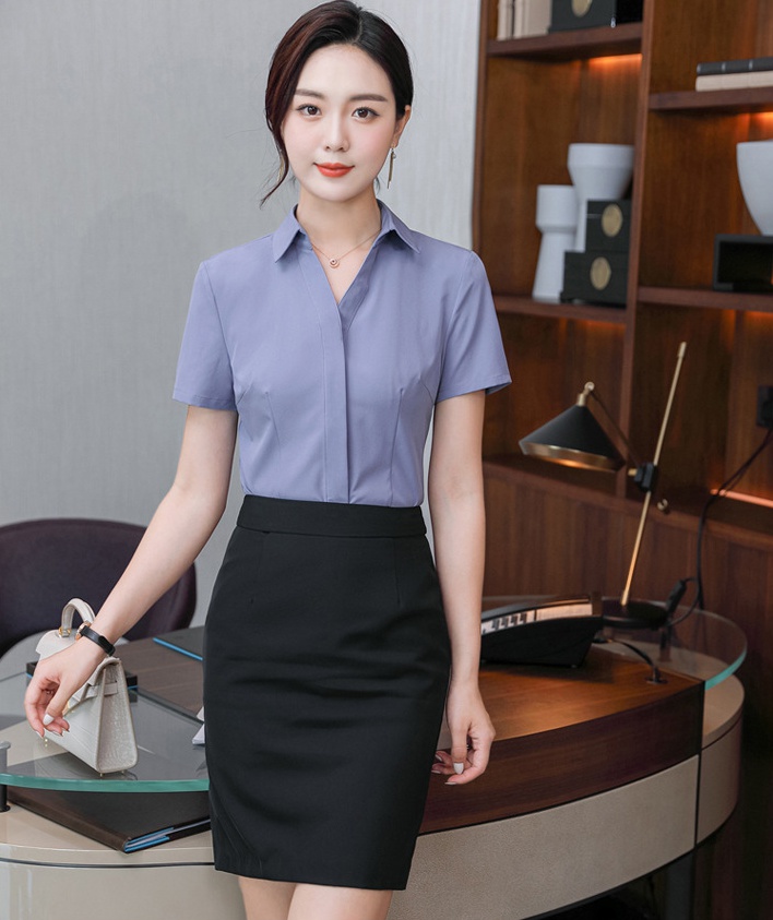 Spring and summer work clothing shirt for women