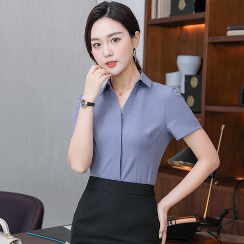 Spring and summer work clothing shirt for women