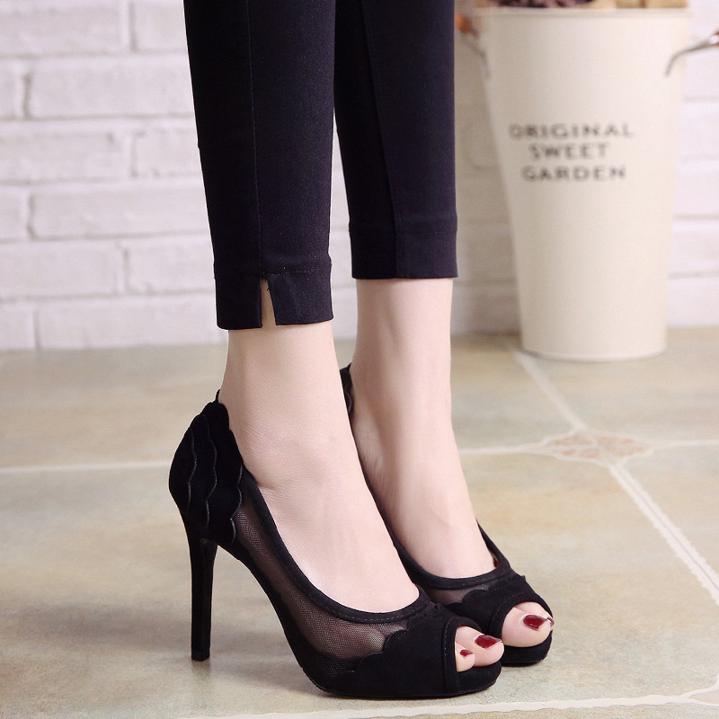 Korean style pointed high-heeled shoes summer platform
