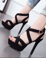 Fashion fine-root sandals bandage high-heeled shoes