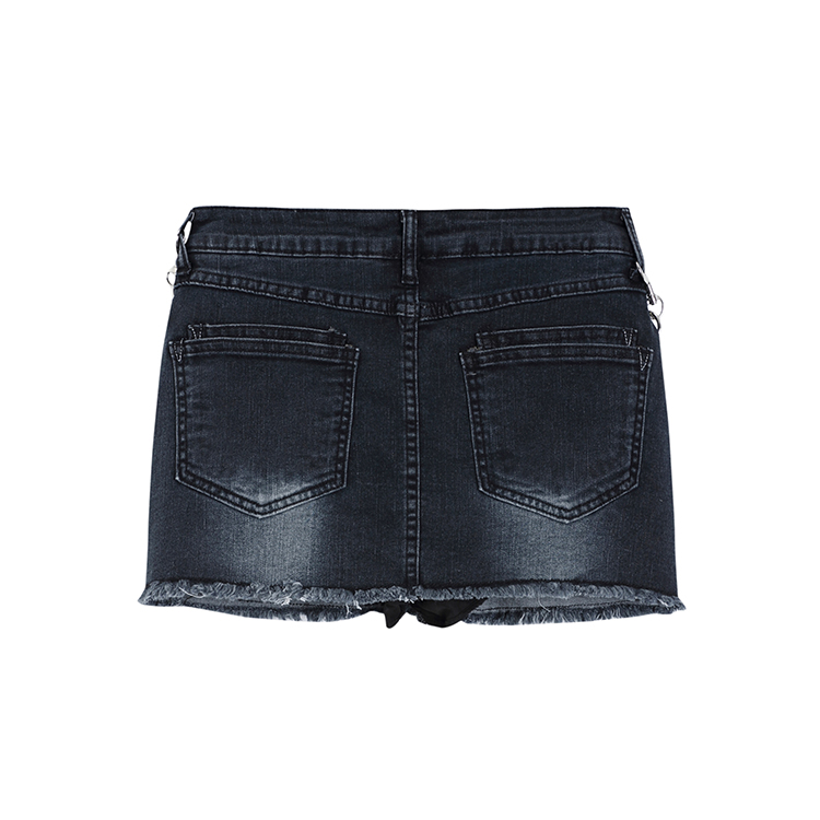 Denim heart pants package hip summer skirt for women