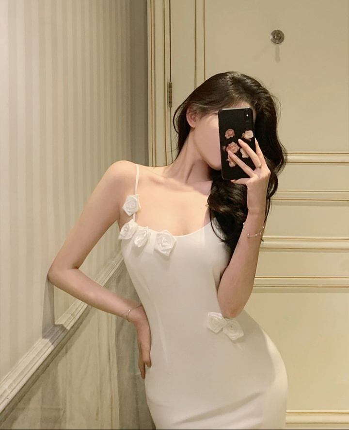 Long little sexy formal dress slim rose dress