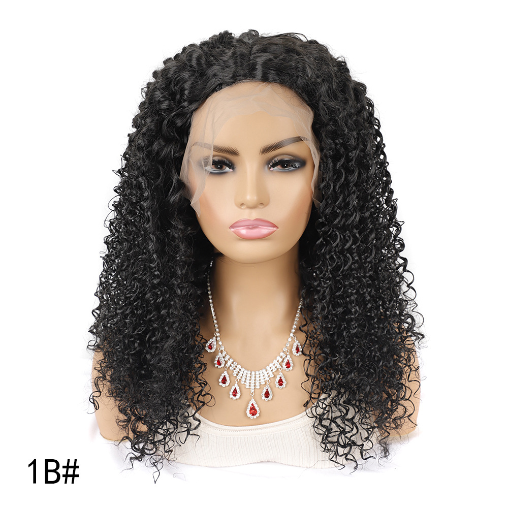 Front lace headgear fiber wig