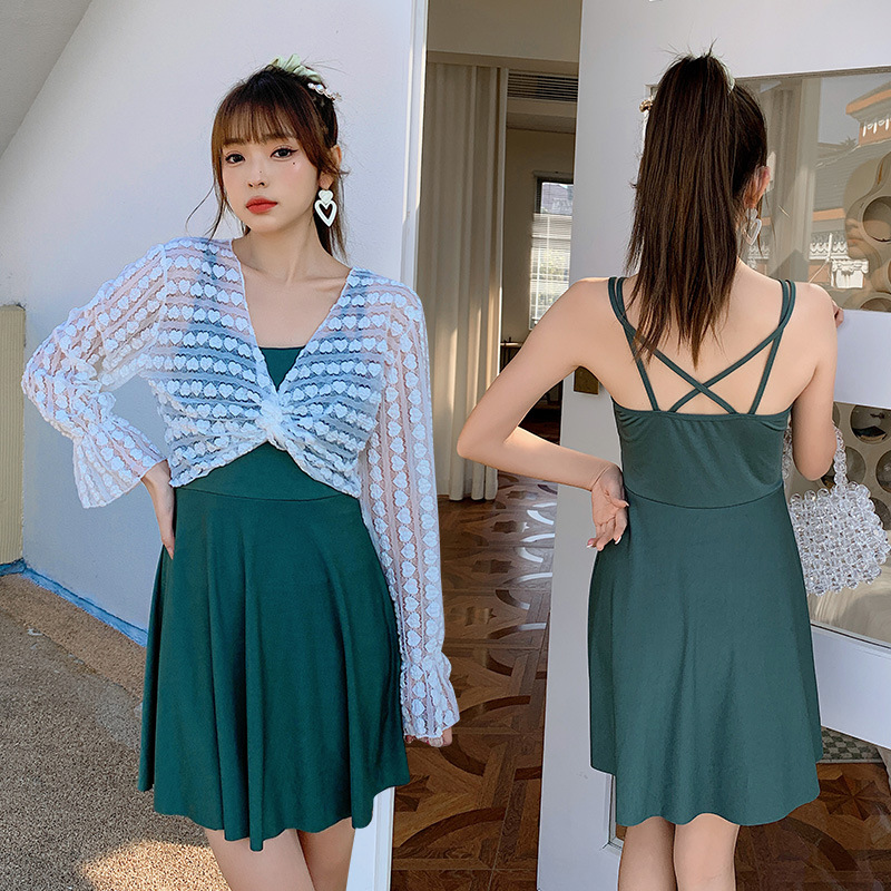 Spa small chest slim smock sexy gather fashion skirt for women