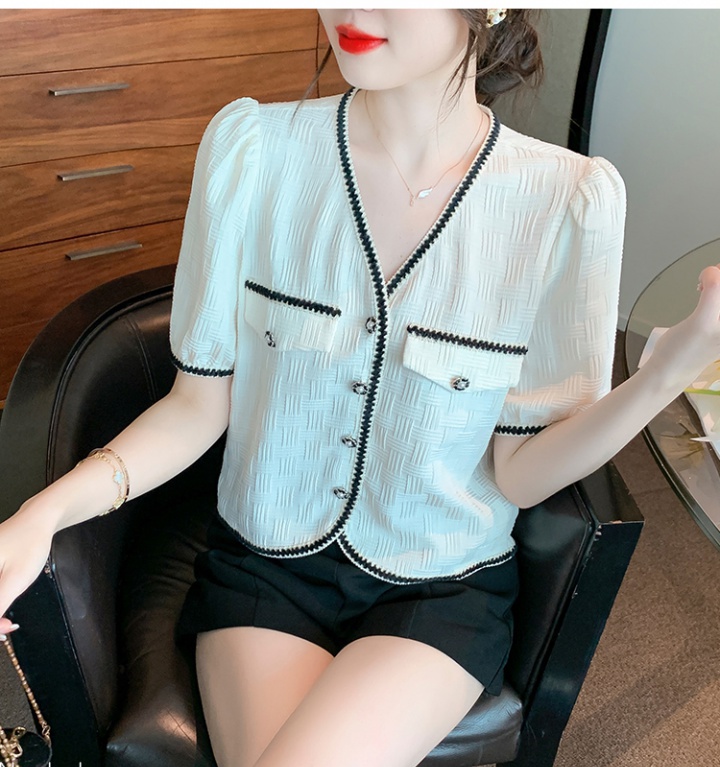 Short sleeve all-match shirts Korean style tops for women