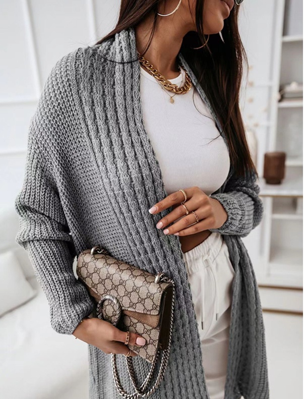 Wears outside lazy coat loose long sweater for women