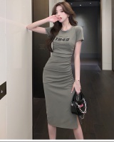 Short sleeve slim long dress spicegirl dress for women