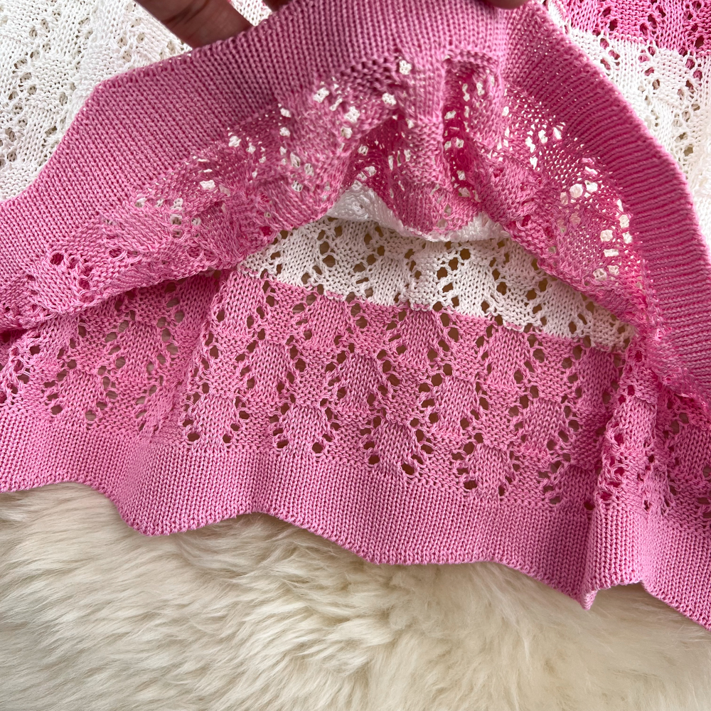 V-neck sleeveless dress crochet dress for women