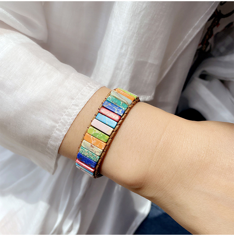 Colors Bohemian style accessories half gem bracelets