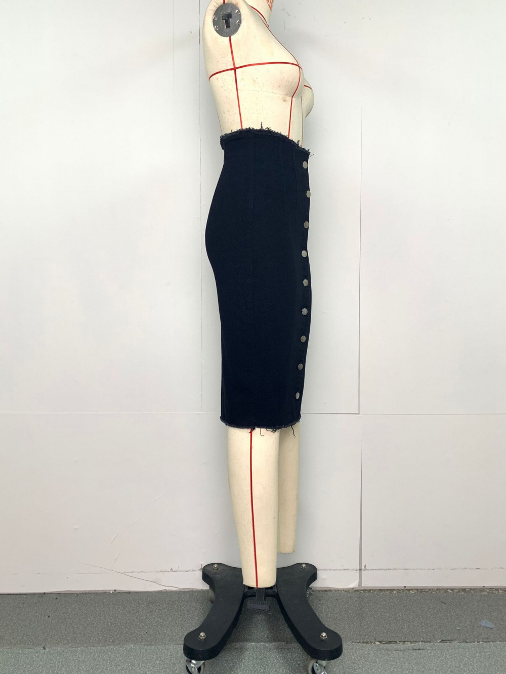 Package hip denim European style short skirt for women