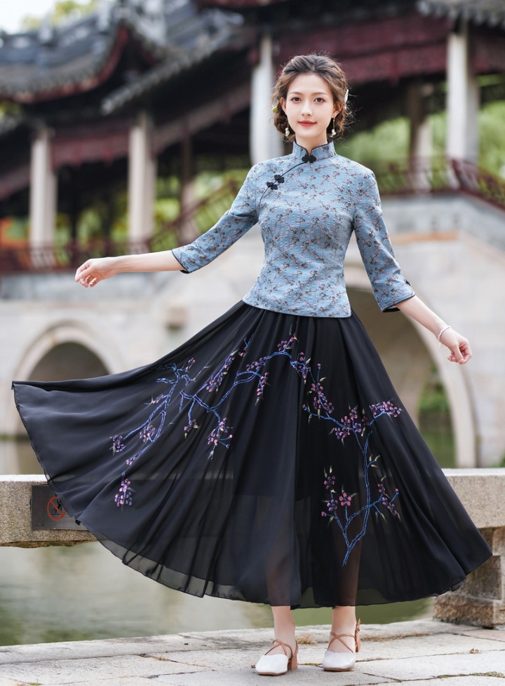 Classical Han clothing skirt hand-painted tops a set