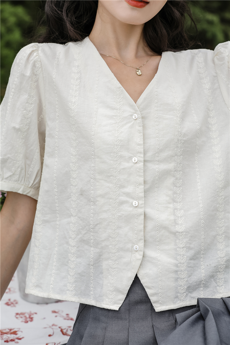 Short sleeve summer tops irregular shirt for women