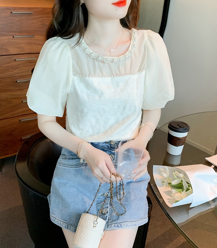 Pearl Western style tops loose shirt for women