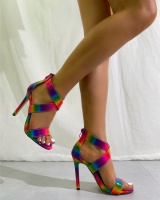 Summer high-heeled shoes cross sandals for women
