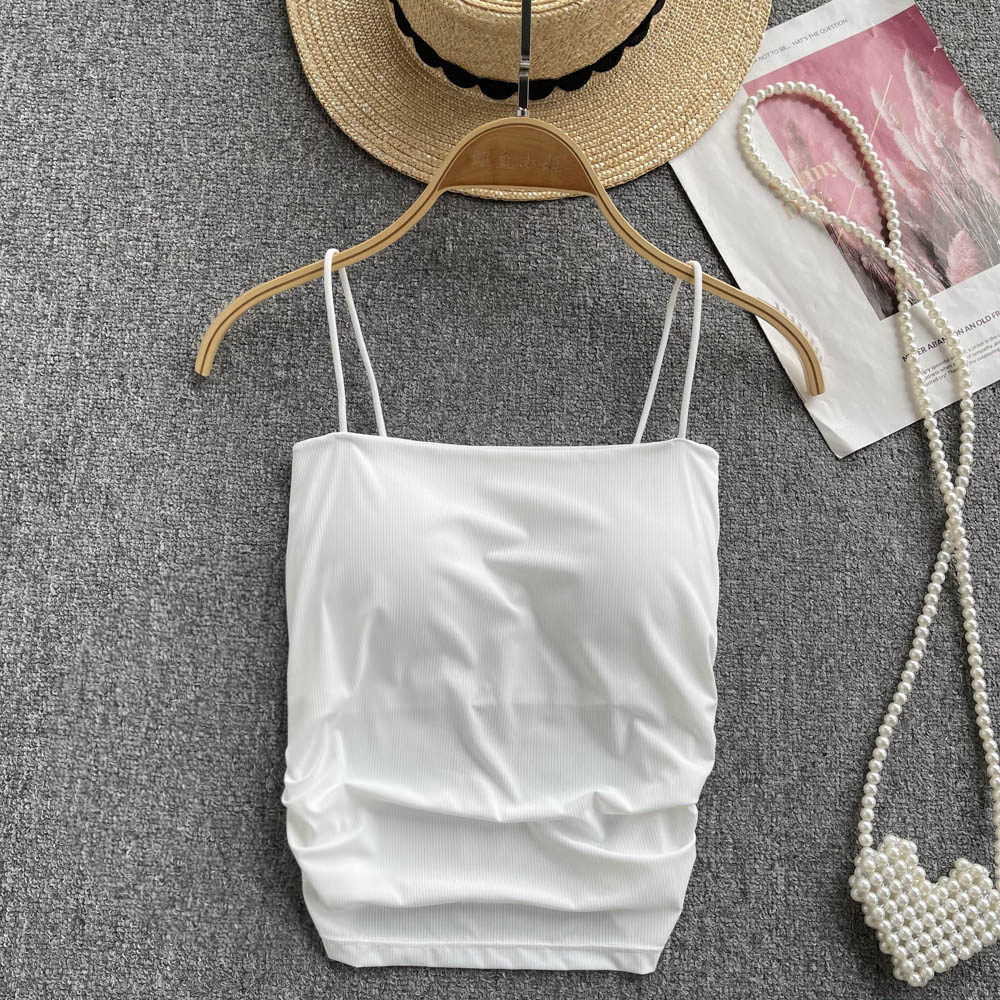 Wrapped chest summer vest temperament sling tops for women