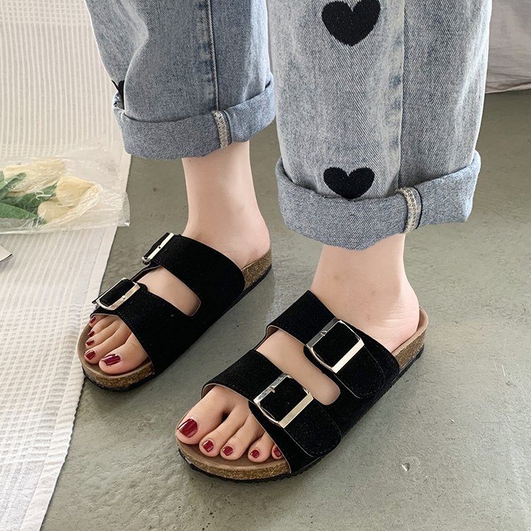 Flat fish mouth slippers sandy beach summer shoes for women