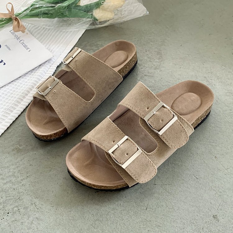 Flat fish mouth slippers sandy beach summer shoes for women