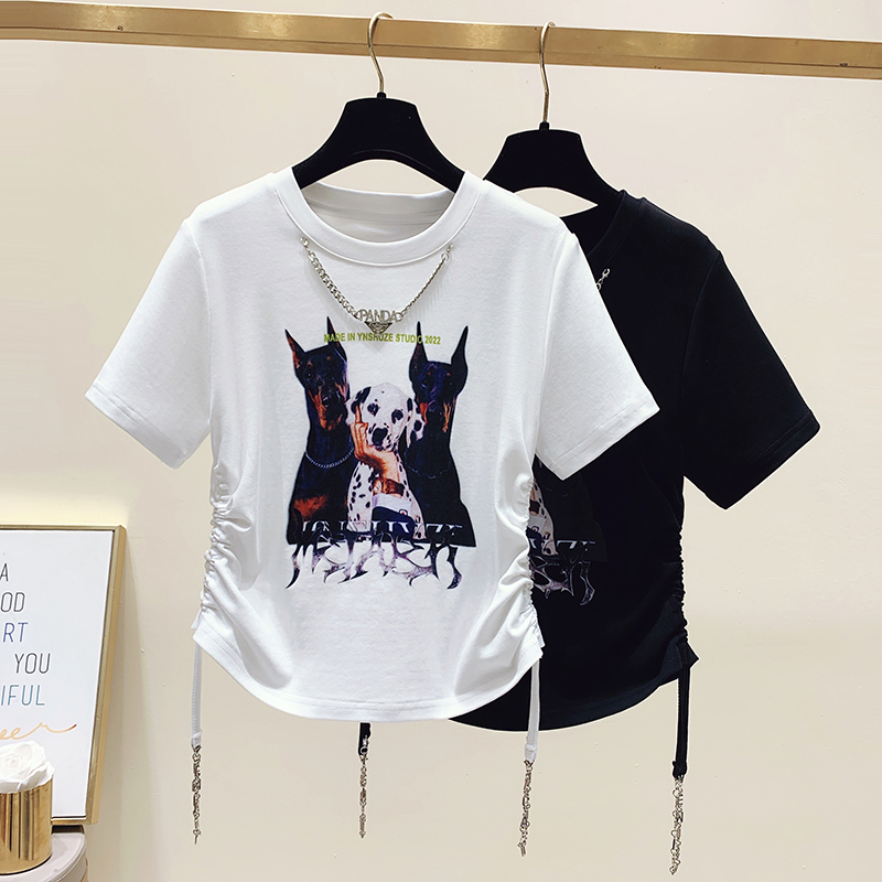 Summer Korean style T-shirt slim pullover tops for women