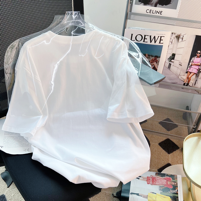 Short sleeve pure cotton summer Korean style loose T-shirt