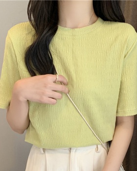 Summer pure T-shirt loose Korean style tops for women