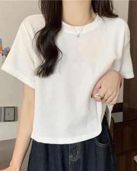 Loose irregular tops Korean style T-shirt for women