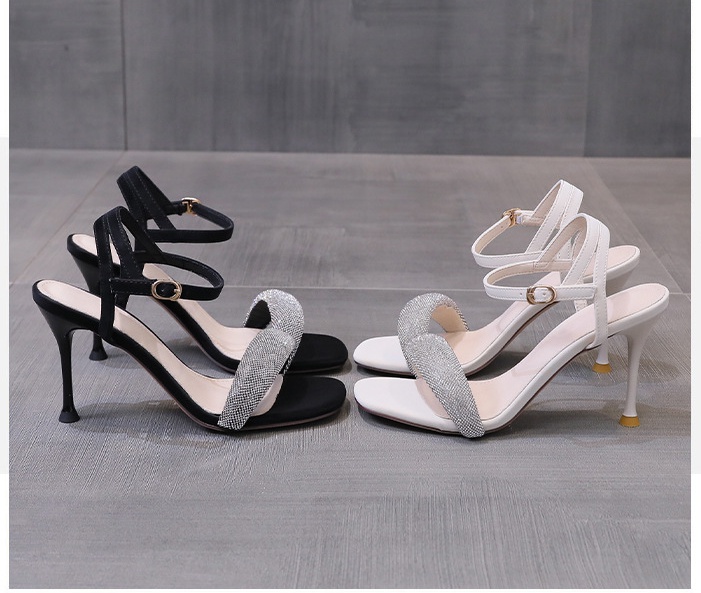 High-heeled summer cingulate sandals for women