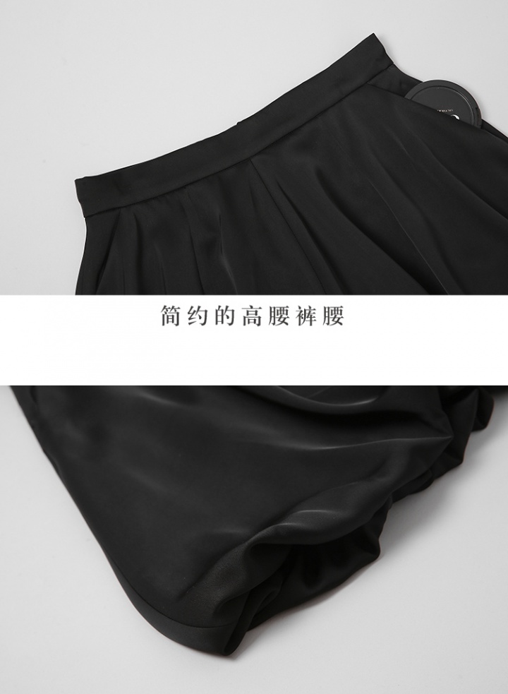 Summer high waist shorts lapel lantern tops 2pcs set