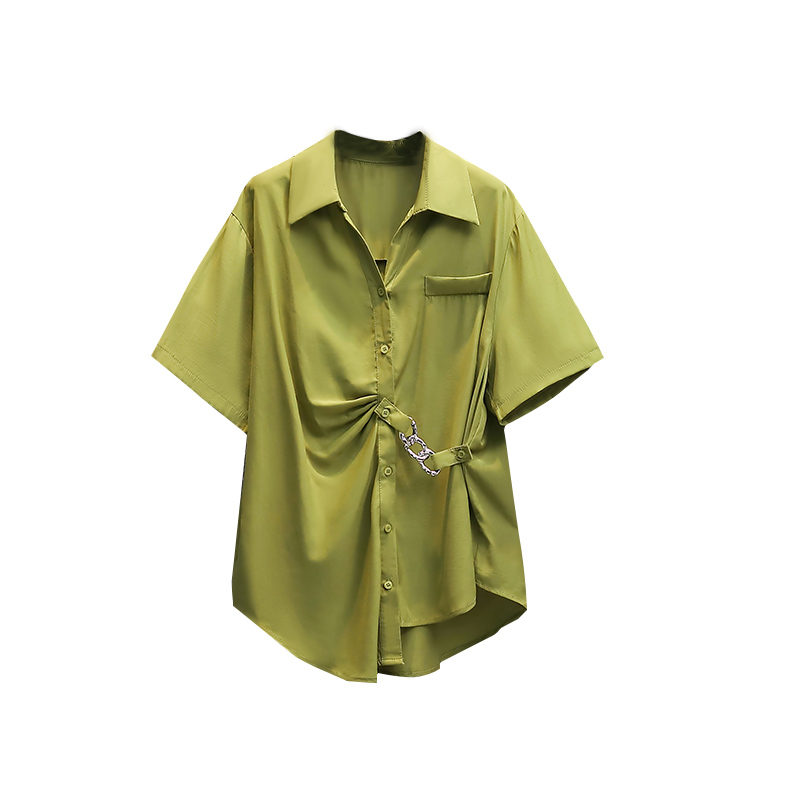 Apple-green large yard light summer shirt