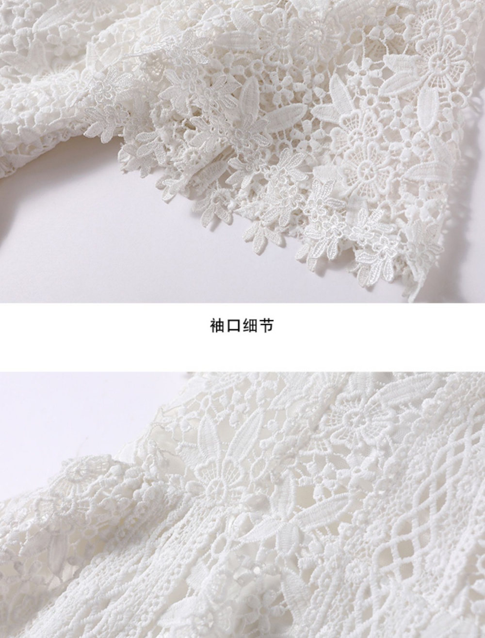 Splice lace formal dress white show high dress