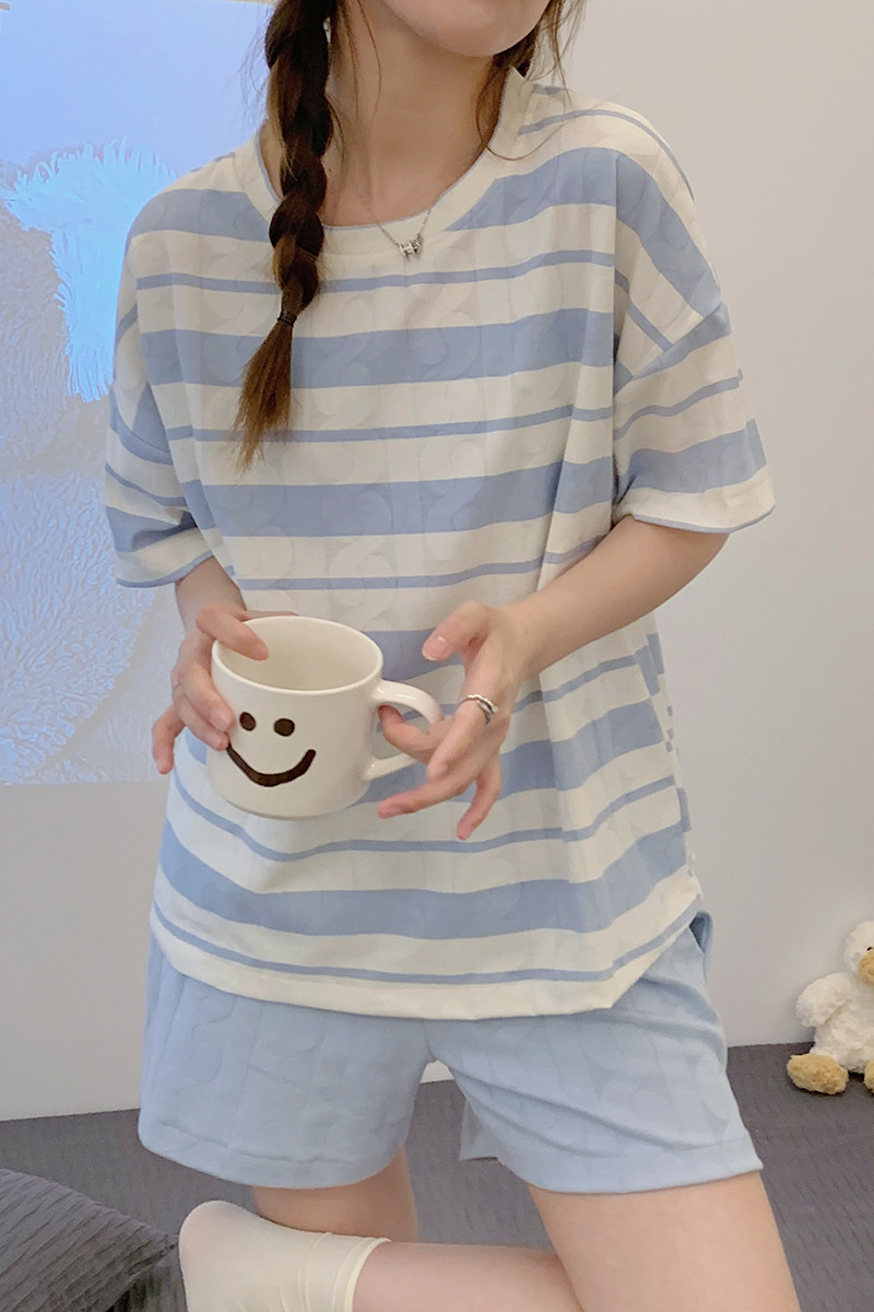 Japanese style summer cotton pajamas a set for women