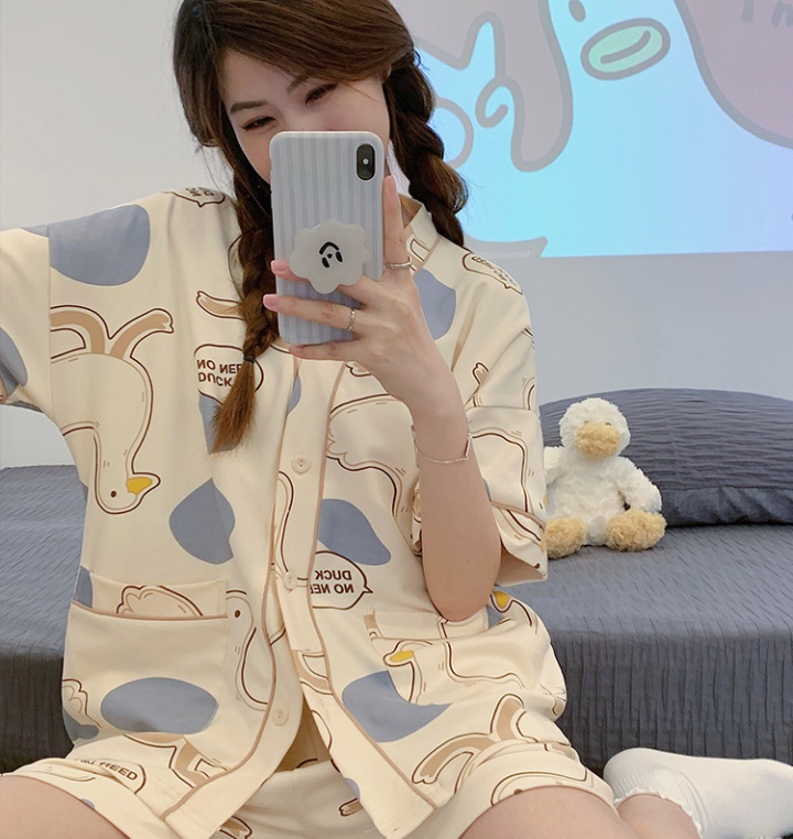 Sweet cardigan homewear pajamas a set for women