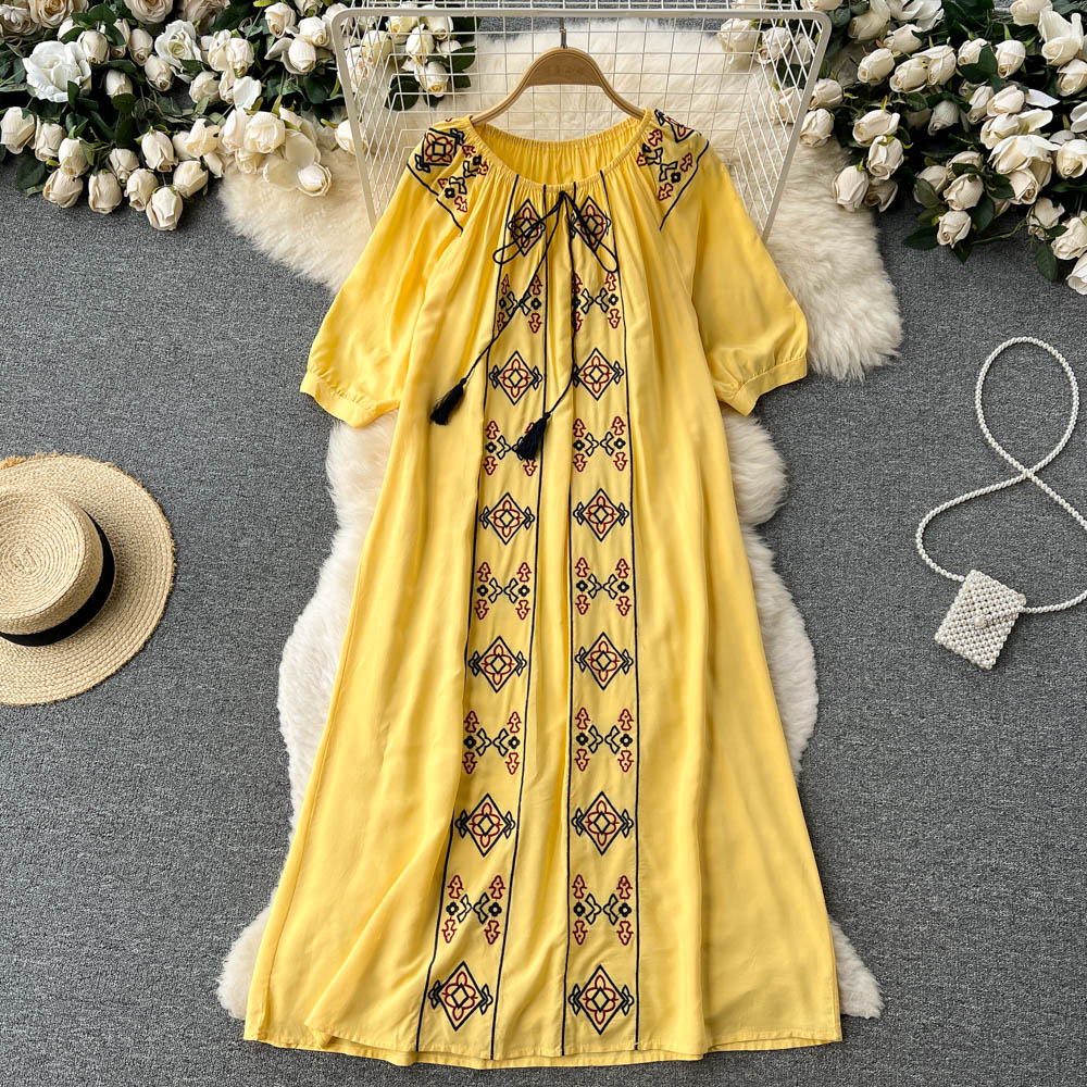 Fashionable dress national style long dress for women
