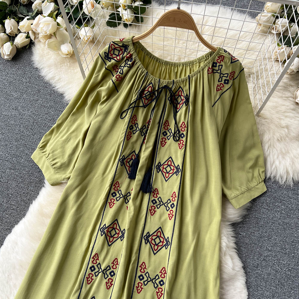 Fashionable dress national style long dress for women