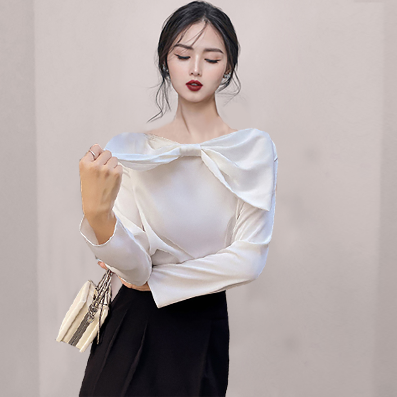 Long sleeve autumn shirt France style tops for women