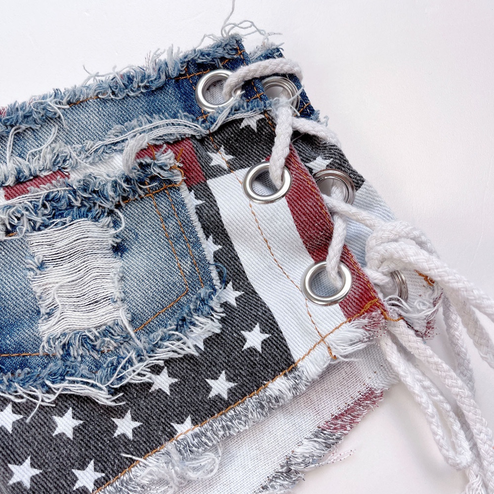 American style summer jeans low-waist short jeans for women