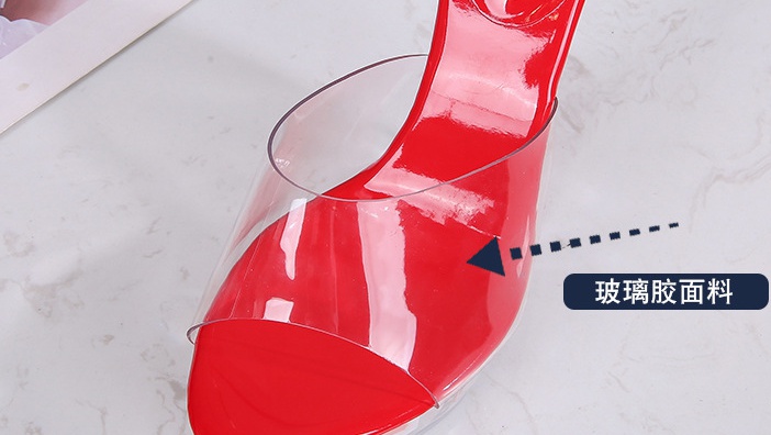 Transparent slippers thick crust shoes for women