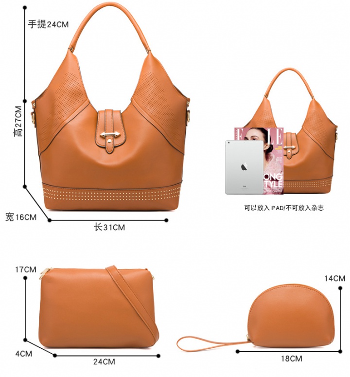 Fashion European style composite bag 3pcs set for women