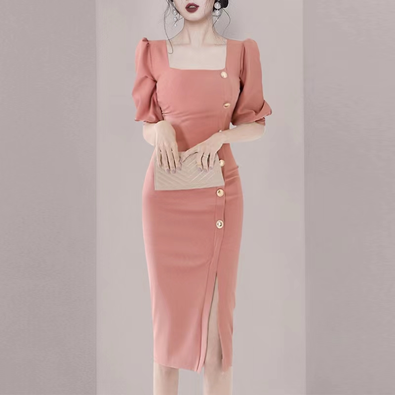 Temperament fashion package hip fold elegant dress