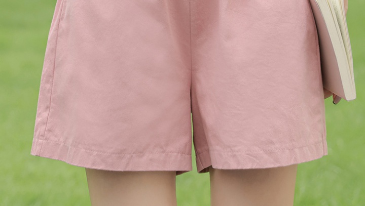 Summer T-shirt elastic waist shorts a set for women