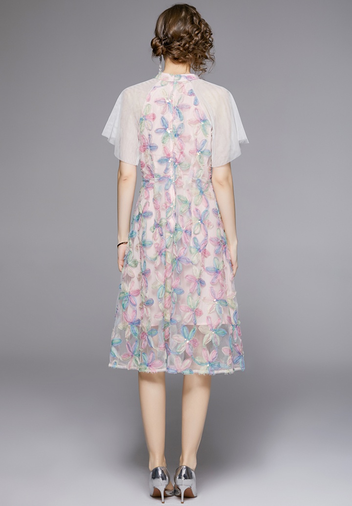 Light summer temperament sequins stereoscopic dress