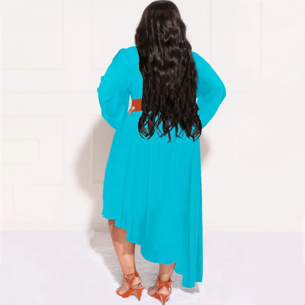 Large yard temperament long sleeve pure dress for women